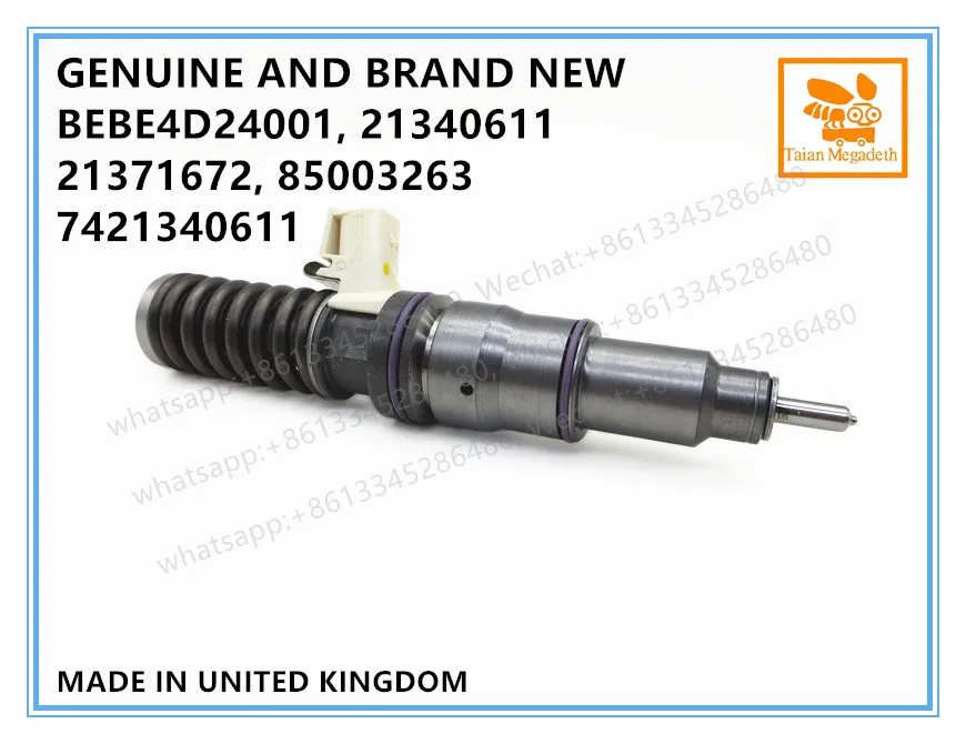 GENUINE AND BRAND NEW DIESEL FUEL ELECTRIC UNIT INJECTOR BEBE4D24001, 21340611, 21371672, 85003263, 7421340611 FOR MD13 ENGINE