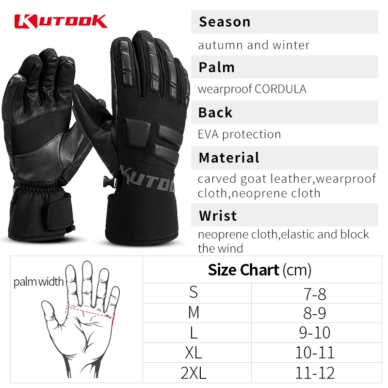 rainday Ski Gloves,Waterproof and Windproof Gloves Thermal Gloves,Anti Slip Warm Snow Gloves for Skiing Snowboarding,Winter gloves for Children,Men and Women