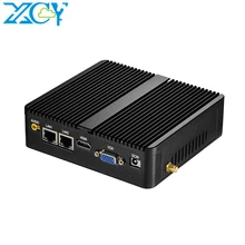 

XCY Mini PC Celeron 2955U 3805U Quad-Core Dual LAN 2*COM Fanless Mini Computer Core i5 4200U Windows 10 NetTop WIFI HDMI VGA PC