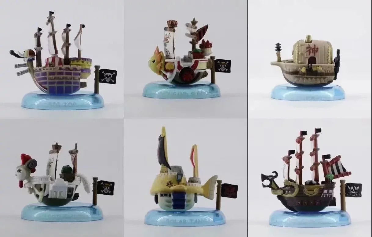 

Anime One Piece 6-Pirate Ship Sousaphone White Beard No. mei li hao Ships Decoration Capsule Toy