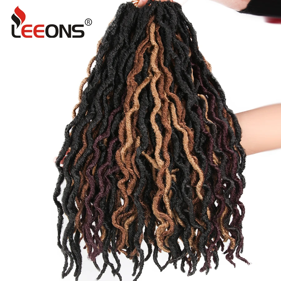 Leeons 12/1" Nu Locs Омбре косички Kanekalon Dread Faux Loc богемные Омбре косички волос Синтетические переплетенные косички для наращивания волос