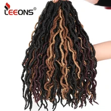 Leeons 12/1" Nu Locs Омбре косички Kanekalon Dread Faux Loc богемные Омбре косички волос Синтетические переплетенные косички для наращивания волос