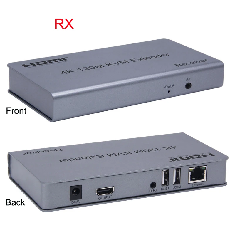 4K HDMI удлинитель KVM Поддержка USB мыши клавиатуры 120 м RJ45 UTP Ethernet кабель CAT 5E 6 6A 6E Cat6