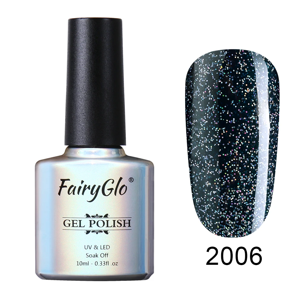 2006 FairyGlo 10 мл Алмазный Гель-лак стойкий гель для ногтей с блестками лак нужно базовое верхнее покрытие впитываемый Гель-лак для ногтей - Цвет: 2006
