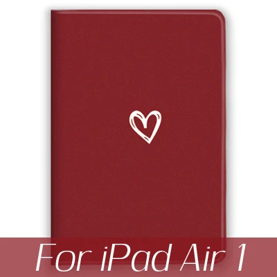 red for iPad Air 1 Для iPad 10,2 чехол ультра тонкий чехол для планшета защитный корпус из искусственной кожи смарт-чехол для iPad 2/3/4 9,7 5th 6th Air 1 2 iPad Mini 1 2 3 4 5 Funda - Цвет: red for iPad Air 1