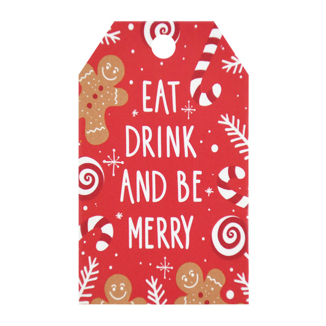 Merry Christmas Paper Cards Gift Tag Label DIY Handmade Crafts Hang Tags Christmas Party Gift Wrapping Supplies Navidad