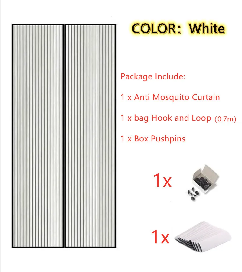 120x210cm/120x250cm/140x240cm גדול גודל קיץ אנטי יתושים חרקים טוס באג וילונות מגנטי נטו רשת דלת מסך