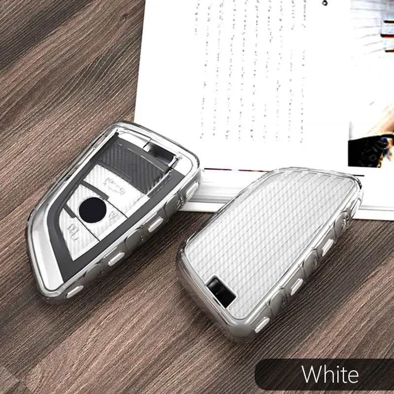 

For BMW Car Key Cover X3 X1 X5 X6 Auto Key Case Shell 7 5 Series F15 F16 E53 E70 E39 F10 F30 G30 320Li 523Li Carbon Fiber Bag