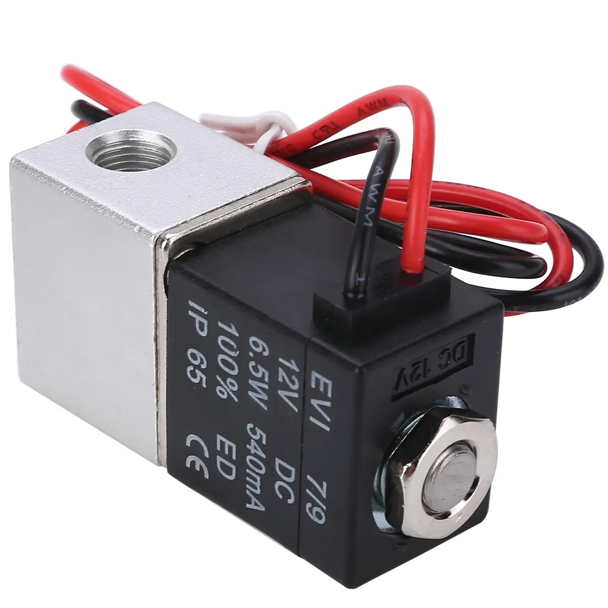 Mayitr Solenoid Valve DC 12V 1/8" Electric Solenoid Valve Stainless Steel Solenoid Valve for Water Air