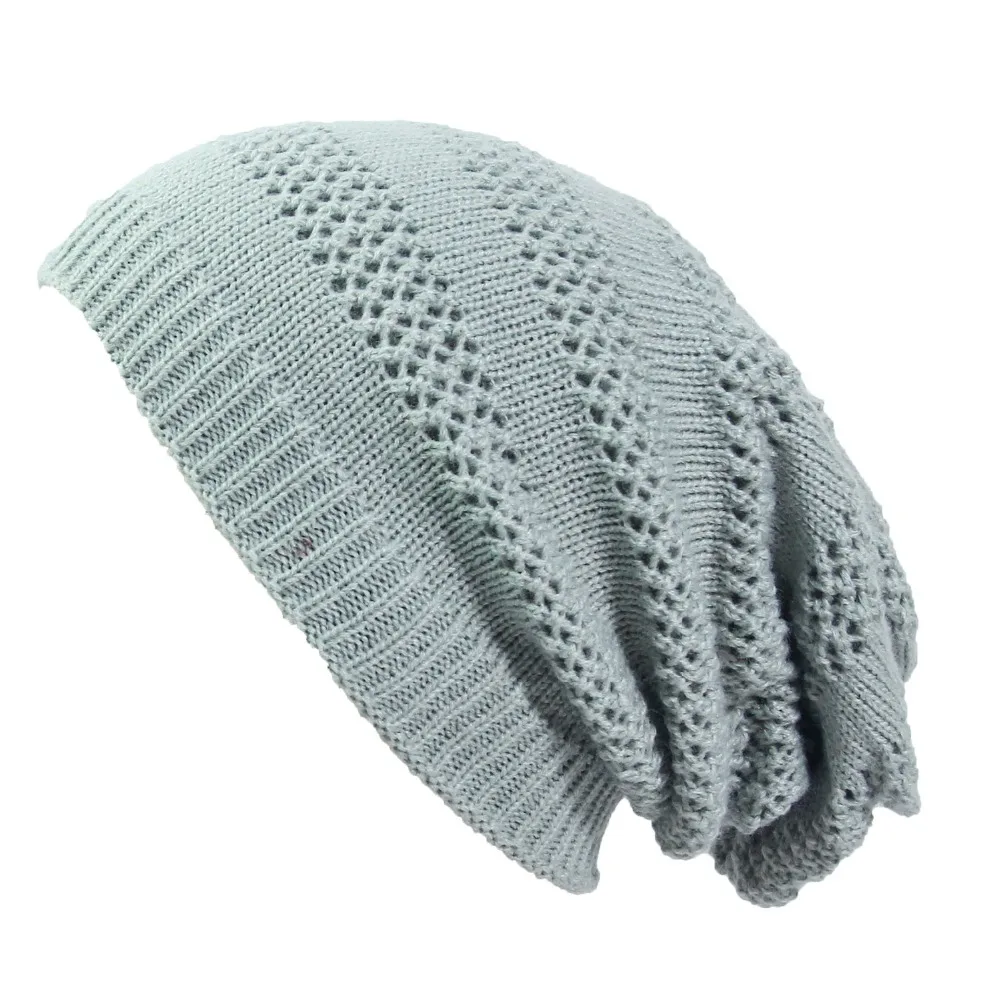 Новинка, теплая шапка, одноцветная, Вязанная, Skullies Beanies, зимние шапки для мужчин и женщин, полые шапки, Gorras Bonnet, двухслойная теплая шапка