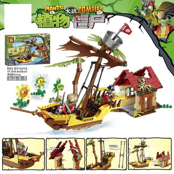

Plant Wars is compatible with small particles of zombie building blocks assembling educational toys for children