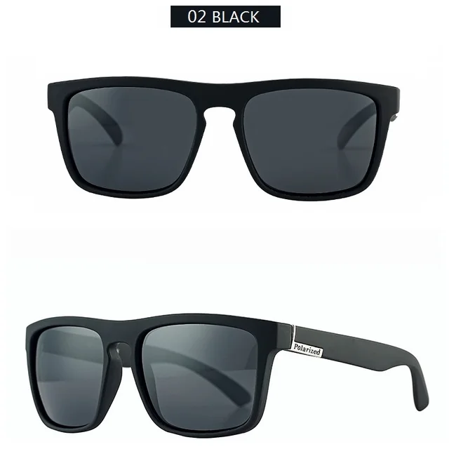 Oversized Polarized Sunglasses Men Women Sports Square Driver's Sun Glasses For Man Female Brand Design Shades Oculos De Sol UV 02 BLACK