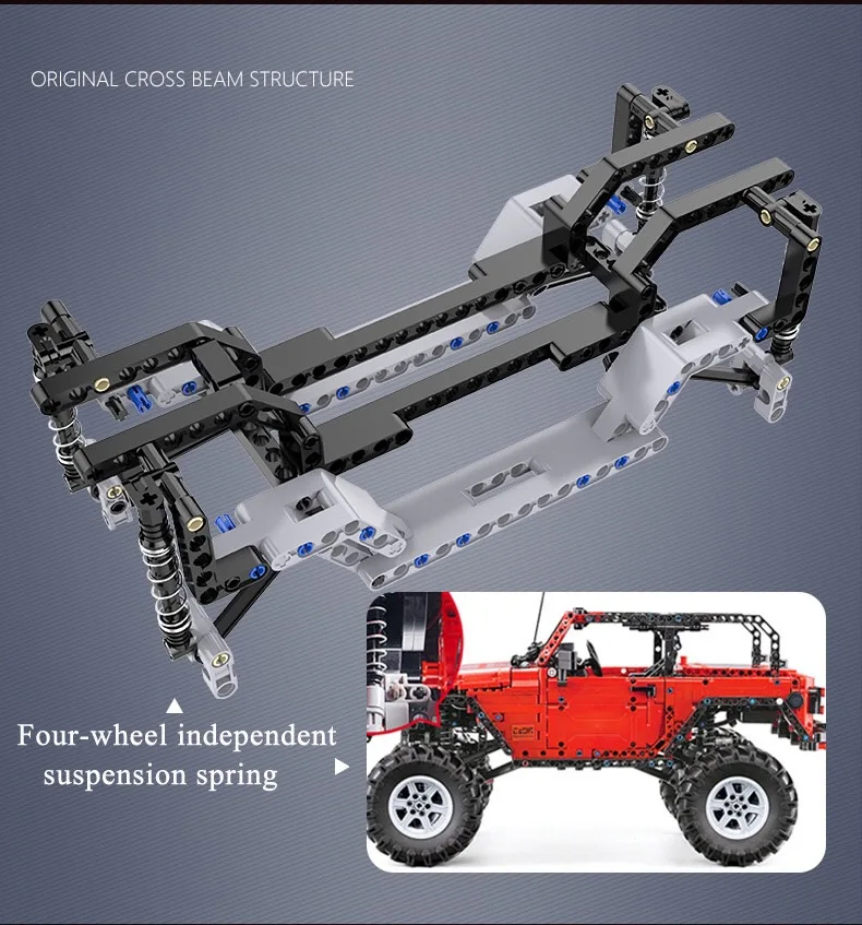 RC машинка из конструктора C61006 1941 шт пульт дистанционного управления внедорожник Jeep Wrangler конструктор набор игрушек