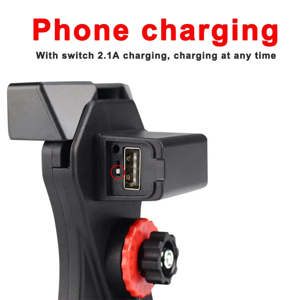 Motorcycle Car Wireless Charger Car Phone Holder Automatic Clamping Infrared Sensor Holder USB Charging Car Phone Holder