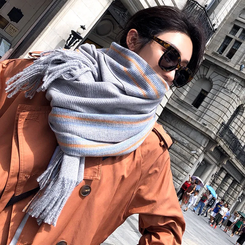 Стиль, китайский качественный Шелковый осенний и зимний модный кашемировый милый классический шарф с принтом, женский пляжный утепленный шерстяной теплый шарф