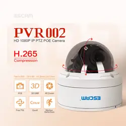 ESCAM PVR002 2MP HD 1080 P IP PTZ купольная камера 4X Zoom 2,8-12 мм объектив водостойкий ночное видение Обнаружение движения