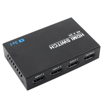 

HDTV Switcher Three-in-one-out switch 4Kx2K 3D Iron Box HDTV Switcher