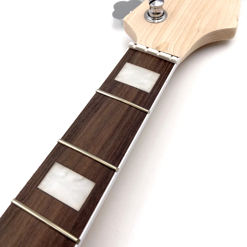 Manche de guitare basse électrique en bois de rose, bricolage, remplacement  de la tête d'érable, pour pièces de basse électrique, accessoires et