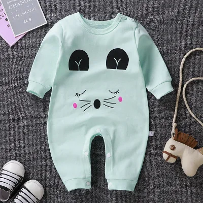 Детский хлопковый комбинезон с длинным рукавом на возраст от 0 до 3 месяцев 15
