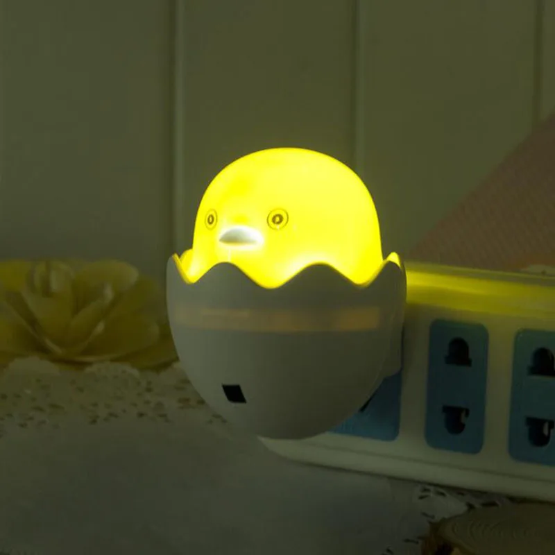 Светодиодный Светильник-ночник с желтой уткой, автоматический сенсорный светильник для детской комнаты, светильник s Cute US Plug