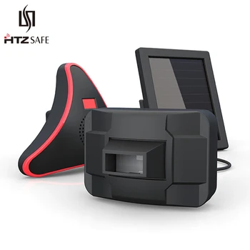 HTZSAFE-alarma de entrada inalámbrica Solar para exteriores, Sensor de movimiento resistente a la intemperie y Detector, sistema de alerta de seguridad DIY, 800 metros
