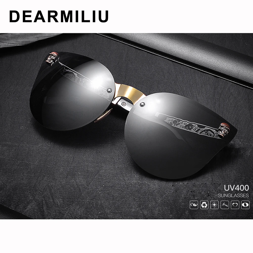 DEARMILIU Модные женские готические солнцезащитные очки кошачий глаз в