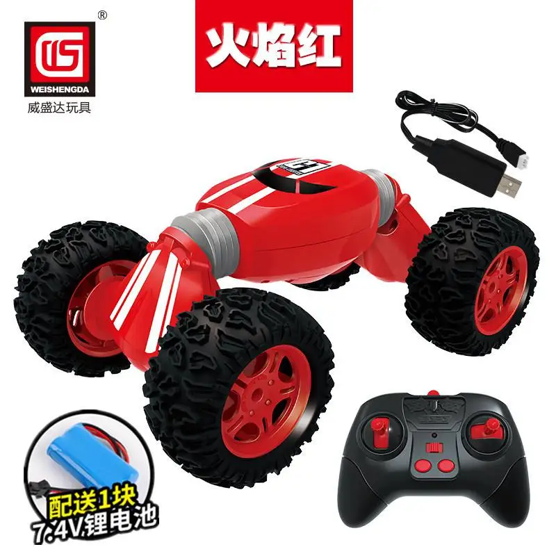 Stunt RC автомобиль дети скручивающаяся машина одна кнопка деформации скалолазание внедорожный автомобиль - Цвет: Flame red