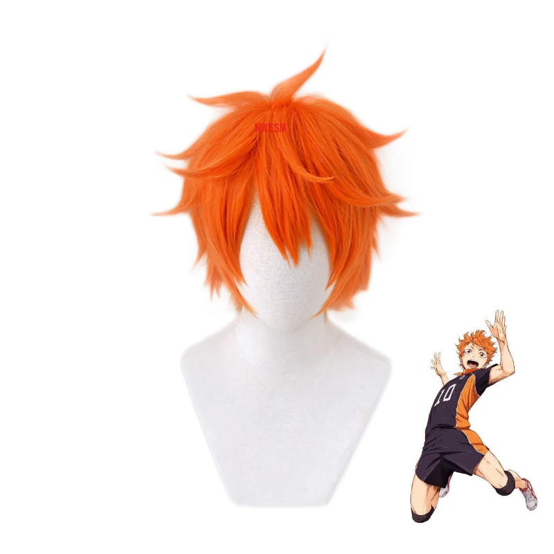 Аниме Haikyuu! Парик для косплея Karasuno Syouyou Hinata Shoyo термостойкие синтетические волосы