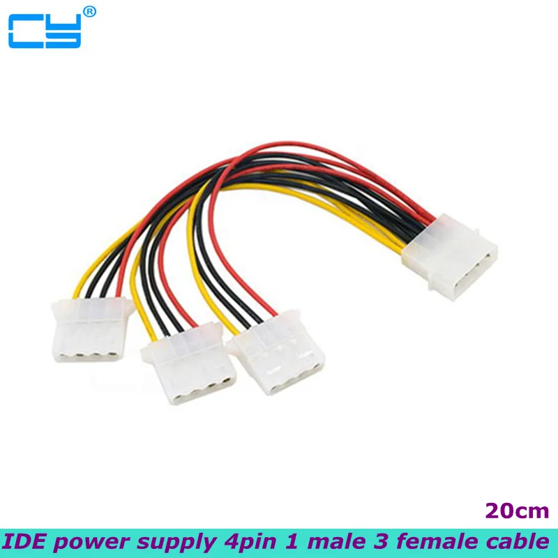 Best Price 4-pin IDE Case Power Cord HY1578 Molex Male to 3-Port Female Splitter Adapter Cable | Компьютеры и офис