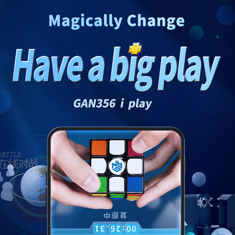 GAN356i play Магнитный 3x3x3 магический куб 3x3 скоростной головоломка GAN356 i cubo magico GAN 356 gans