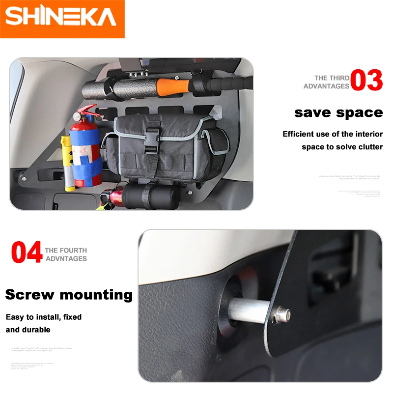 SHINEKA задний вспомогательные приспособления для стойки для Toyota 4runner 2010+ подвесные багажник автомобиля хранения полки кронштейн для Toyota 4runner