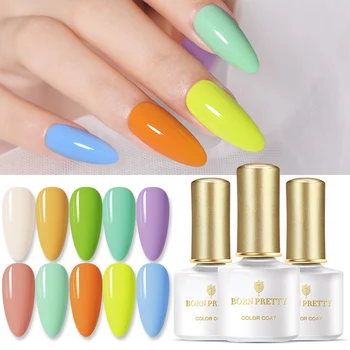 

BORN PRETTY 50 Colors Spring and Summer Gel Nail Polish Freshed Pure-Color Nail Gel Colorful Soak Off Nail Art Gel Polish 6ml