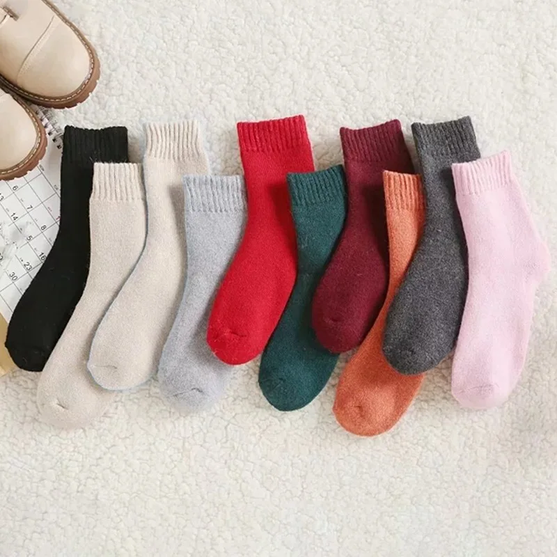 5 пар/упак. носки женские осень и зима плюс бархат толстые теплые махровые носки женские носки без пятки имитация кроличьей шерсти носки