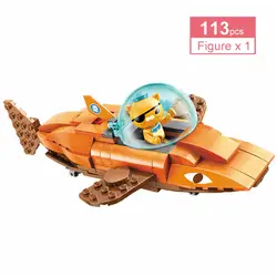 3701 113 шт идеи создателя город Les Осьминог Octonauts TigerShark лодка мультфильм строительные блоки модельный кирпич детские подарки игрушки