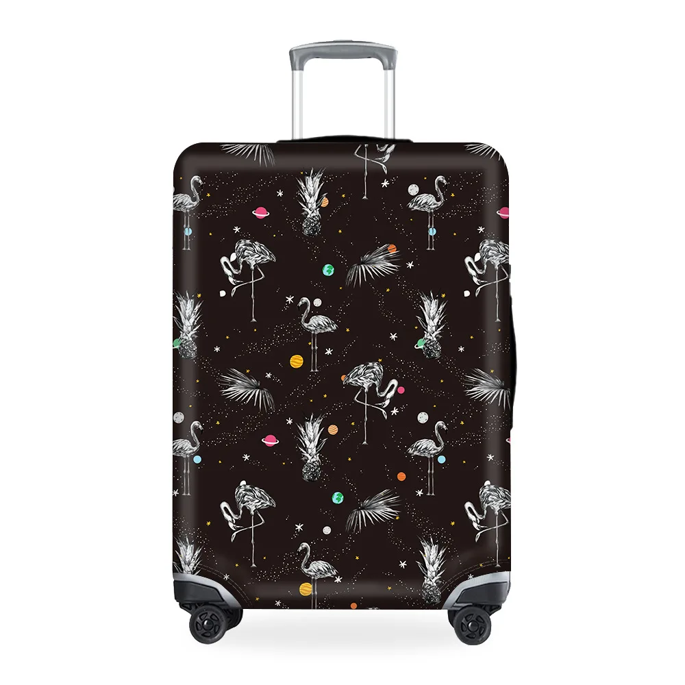 Чехол для багажа с рисунком фламинго, защитный чехол с милыми животными, водонепроницаемый эластичный чехол для чемодана, подходит для путешествий 18-32 дюймов - Цвет: 2