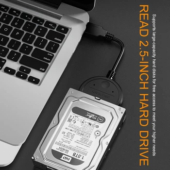 

NEW USB 3.0 SATA Cable Sata To USB Adapter Support 2.5 Inches External SSD HDD Hard Drive For Mac OS 9.X/10.X/Linux