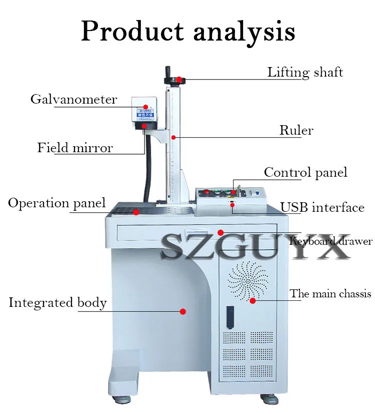 Commercial Fiber Laser Marking Machine Desktop laser engraving machine Metal coding machine diy jewelry plotter