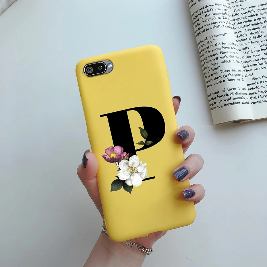 oppo mobile cover For OPPO A1K Phone Case Realme C2 Cover Alphabet Letters Flower Silicone Soft Coque For OPPO A1K RMX1941 A1K A1 k CPH1923 Funda cases for oppo phones Cases For OPPO