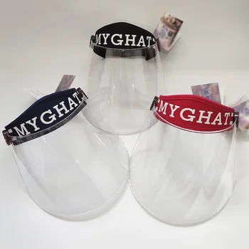 

Transparent Hat Protective Cover Plastic Anti-fog Dust Hats Face Shields Easy To Adjust Secure Outdoor Safety Anti Spray Hats