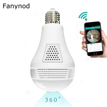 

1080P Wireless Panoramic IP Camera 2MP 360 Degree Bulb Light FishEye WiFi Surveillance Camera CCTV Camera Baby Monitor iCsee