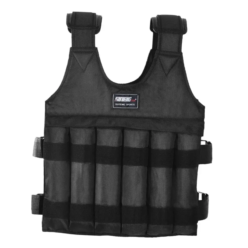 50 kg Men Women Workout Adjustable Weight Vest Weighted Training Exercise Sports Boxing Fitness Outdoor (Weights Not Included)