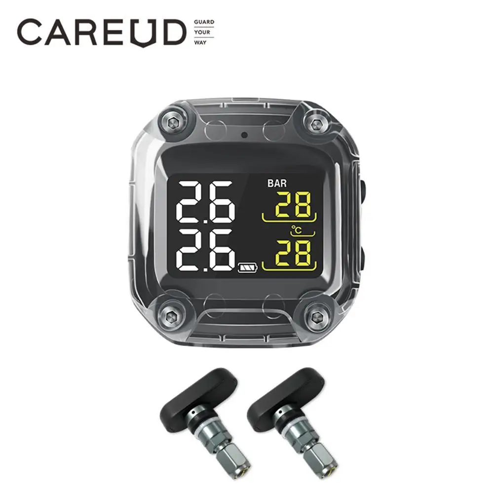 TPMS для монитора системы контроля давления в шинах мотоцикла реальный временной двигатель TPMS экономит топливо ЖК-дисплей автоматический сигнал о падении давления в шине системы