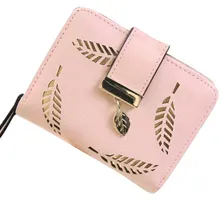 25 женские кожаные кошельки, Женский кошелек с застежкой, однотонный держатель с несколькими картами, модные короткие кошельки для монет, тонкий маленький бумажник кошелек сумка