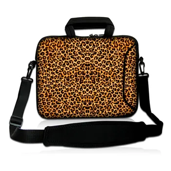 

Free Shipping Leopard Design 9.7" 10" 10.1" Laptop Notebook Shoulder Handbag Case Cover Protector+ Shoulder Strap