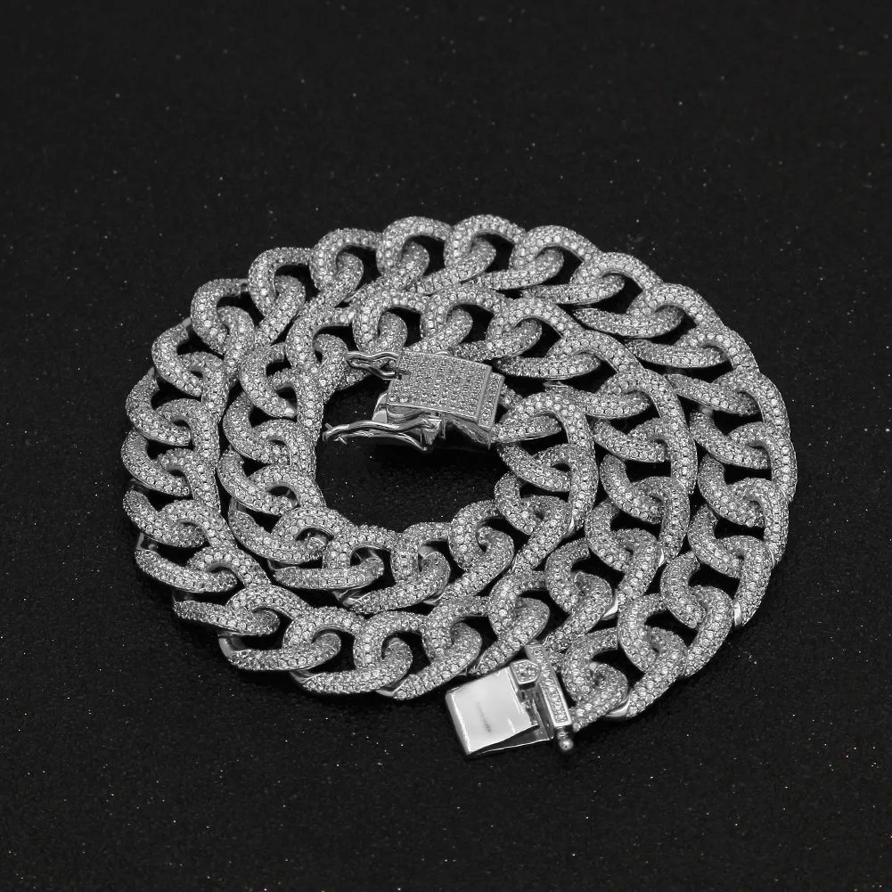 LK хип хоп для мужчин Iced Out кубический циркон Bling Fine 18 20 22 дюймов золотые серебряные ювелирные изделия ожерелье подарок