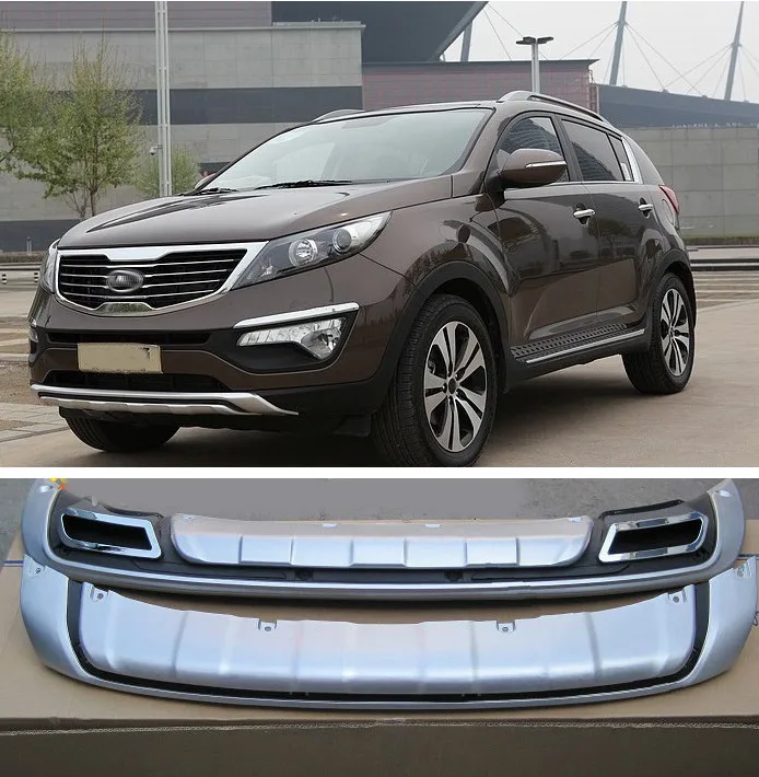 Бампер спойлер защитная пластиковая противоскользящая пластина для kia sportage 2011 2012 2013 Быстрая