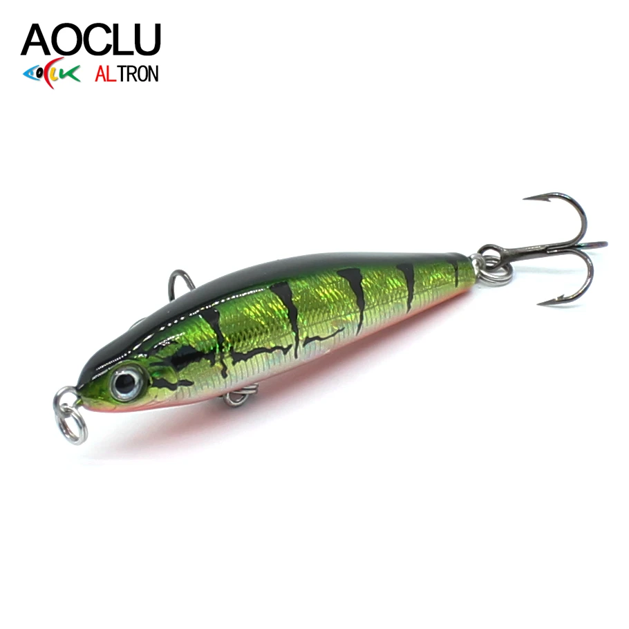 

AOCLU Super Quality 60mm 7.6g Tremble Sinking Small Pencil Stick Hard Bait Minnow Fishing Lures Weight Transfer for Long Casting