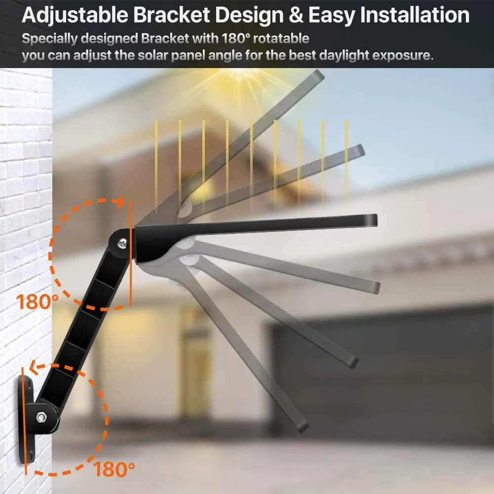 Водонепроницаемый садовый настенный светильник на солнечной батарее 56