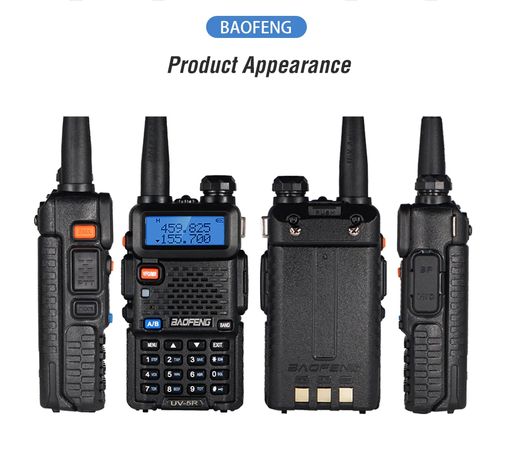 military walkie talkie 2pcs High Power 8W Baofeng UV 5R Walkie Talkie UV-5R Portable Amateur Ham CB Radio Station 10KM UV5R Dual Band FM Transceiver cheap walkie talkies