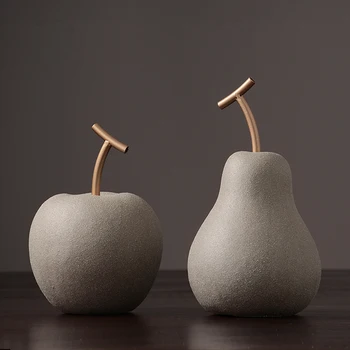 

Apple pear ornaments modern minimalist home ceramics creative fruit ornaments entrance living room wine cabinet soft decorations